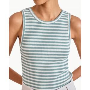 NEW HARTFORD tenest knit t-shirt in ecru/agave